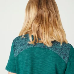 Ademend Gymshirt Met Korte Mouwen Voor Meisjes 500 AOP -Mode Geest Verkoop 2 in 1 t shirt voor meisjes groen 3