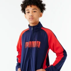 Puma Ademend Trainingspak Voor Kinderen Synthetisch Marineblauw Rood -Mode Geest Verkoop ademend trainingspak voor kinderen synthetisch marineblauw rood 2