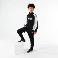 Puma Ademend Trainingspak Voor Kinderen Synthetisch Zwart Wit -Mode Geest Verkoop ademend trainingspak voor kinderen synthetisch zwart wit 5