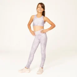 Decathlon Ademende Sportlegging Voor Meisjes S500 6 Decathlon Ademende Sportlegging Voor Meisjes S500 -Mode Geest Verkoop ademende sportlegging voor meisjes s500 paars met print 2