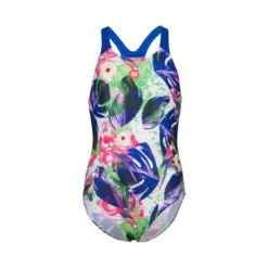 Arena Girl's Crazy Swimsuit - Neon/Blue/Multi -Mode Geest Verkoop arena girls crazy swimsuit neonbluemulti 2