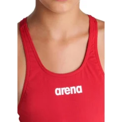 Arena Girl's Team Solid Tech Swimsuit - Red/White -Mode Geest Verkoop arena girls team solid tech swimsuit redwhite 3