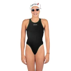 Babbitt Evo Zwempak Voor Meisjes Akron - Zwart/Comedy Groen