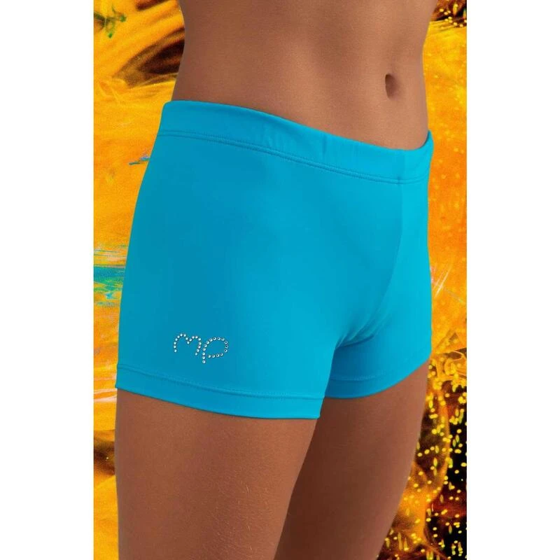 Blauwe, Strakke Turn- En Dansshort Voor Meisjes 1 Blauwe, Strakke Turn- En Dansshort Voor Meisjes