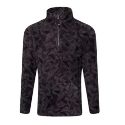 Dare 2b Childrens/Kids Cushy Geometric Half Zip Fleece Top (Zwart)