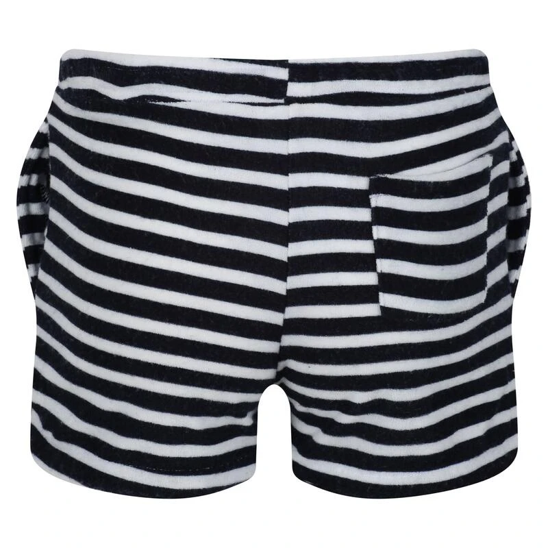 Regatta Childrens/Kids Dayana Towelling Stripe Casual Shorts (Marine / Wit) 2 Regatta Childrens/Kids Dayana Towelling Stripe Casual Shorts (Marine / Wit) - Afbeelding 2