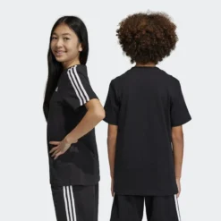 ADIDAS Essentials 3-Stripes Katoenen T-shirt -Mode Geest Verkoop essentials 3 stripes katoenen t shirt 2