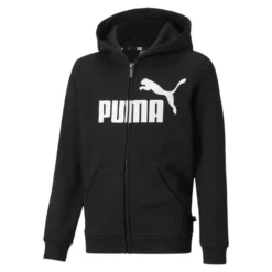 Essentials Hoodie Met Rits Met Groot Logo Voor Jongeren PUMA