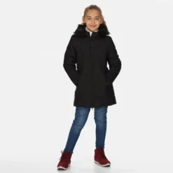 Regatta Fabrizia Geïsoleerde Parka Wandeljas Voor Kinderen - Zwart