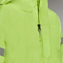 BTWIN Fietsregenjas Voor Kinderen 500 Geel Met Hoge Zichtbaarheid -Mode Geest Verkoop fietsregenjas voor kinderen 500 geel met hoge zichtbaarheid 2