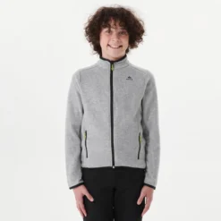 Quechua Fleece Forclaz 500 Kind AllOver -Mode Geest Verkoop fleece jas voor wandelen mh150 grijs kinderen 7 15 jaar 2