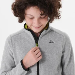 Quechua Fleece Forclaz 500 Kind AllOver -Mode Geest Verkoop fleece jas voor wandelen mh150 grijs kinderen 7 15 jaar 4