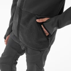 Quechua Wandelfleece Voor Jongens Hike 550 -Mode Geest Verkoop fleecejas voor wandelen kinderen mh500 zwart grijs 7 15 jaar 7