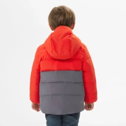 Quechua Gewatteerde Wandeljas Voor Jongens X-Warm -Mode Geest Verkoop gewatteerde wandeljas oranje en grijs kinderen 2 6 jaar 3