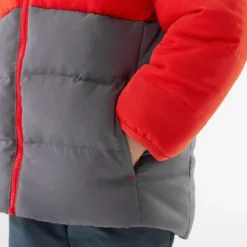 Quechua Gewatteerde Wandeljas Voor Jongens X-Warm -Mode Geest Verkoop gewatteerde wandeljas oranje en grijs kinderen 2 6 jaar 6