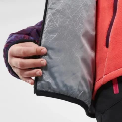 Quechua GEWATTEERDE WANDELJAS VOOR KINDEREN MH500 7-15 JAAR -Mode Geest Verkoop gewatteerde wandeljas voor kinderen mh500 7 15 jaar paars met print 6