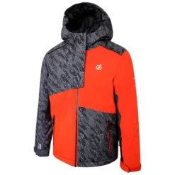 Dare 2b Glee Waterdichte Ski-jas Met Capuchon Voor Kinderen - Oranje -Mode Geest Verkoop glee waterdichte ski jas met capuchon voor kinderen oranje 1