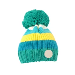 Blade & Rose GROEN EN MOSTERD KINDER SKIMUTS MET GROTE POMPON