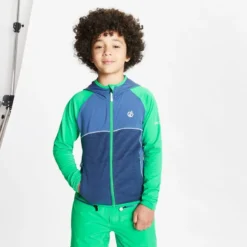 Dare 2b Hasty Ski-tussenlaag Met Volledige Rits Voor Kinderen - Bright Green -Mode Geest Verkoop hasty ski tussenlaag met volledige rits voor kinderen bright green 3