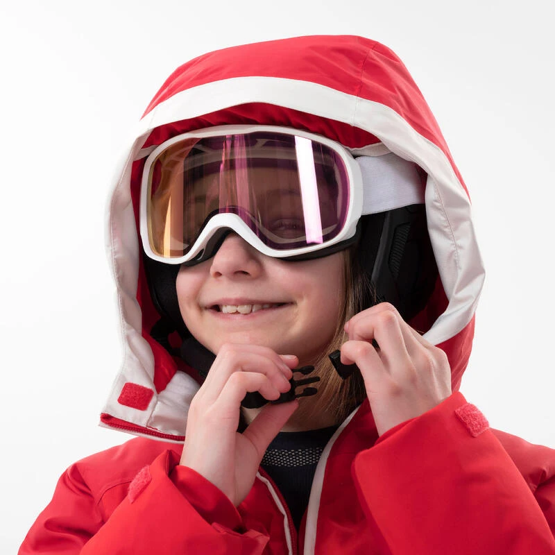 WEDZE Warme En Waterdichte Ski-jas Voor Kinderen 580 WARM Grijs/koraal 10 WEDZE Warme En Waterdichte Ski-jas Voor Kinderen 580 WARM Grijs/koraal - Afbeelding 10