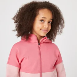 Hoodie Met Rits Voor Kinderen Ademend Katoen 900 -Mode Geest Verkoop hoodie met rits voor kinderen ademend katoen 900 roze 2
