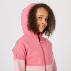 Hoodie Met Rits Voor Kinderen Ademend Katoen 900 -Mode Geest Verkoop hoodie met rits voor kinderen ademend katoen 900 roze 3