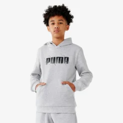 Puma Hoodie Voor Kinderen Grijs Met Opdruk