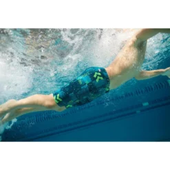 Jammer Zwemshort Voor Jongens 500 First All Mask -Mode Geest Verkoop jammer zwemshort voor jongens fiti all map blauw geel 6