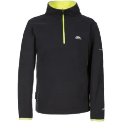 TRESPASS Jongens Etto Half Zip Fleece Sweater (Zwart)