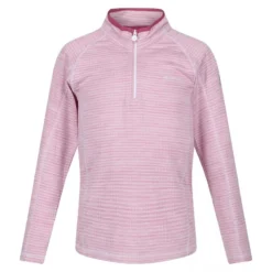 Regatta Kinderen/Kinderen Berley Half Zip Top Met Lange Mouwen (Fuchsia)
