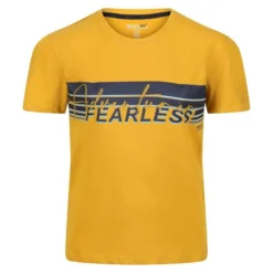Regatta Kinderen/Kinderen Bosley V Stripe TShirt (Geel Goud)