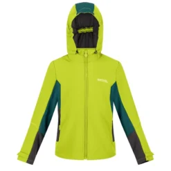 Regatta Kinder/Kids Acidity V Soft Shell Jas (Helder Kiwi/Pacifisch Groen)