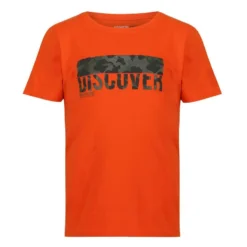 Regatta Kinder/Kids Bosley V Rechthoek TShirt (Magma Oranje)