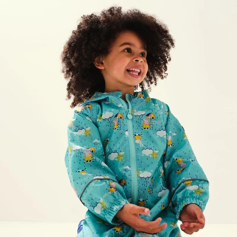 Regatta Kinder/Kinder Pobble Peppa Pig Wolken Waterdicht Plassenpak (Aruba Blauw) 4 Regatta Kinder/Kinder Pobble Peppa Pig Wolken Waterdicht Plassenpak (Aruba Blauw) - Afbeelding 4