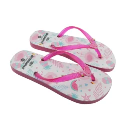 Kinderstrand Teenslippers Brasileras In Fuchsia Kleur Rubber Zool
