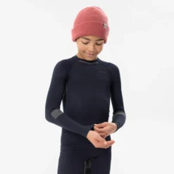 WEDZE Kinderthermoshirt Voor Skiën 580 I-Soft -Mode Geest Verkoop kinderthermoshirt voor skien bl 500 i soft naadloos blauwzand 3