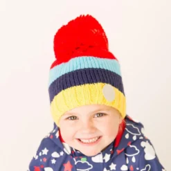 Blade & Rose Kleurrijke Gestreepte Muts Met Pompon -Mode Geest Verkoop kleurrijke gestreepte muts met pompon 8