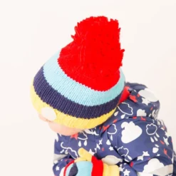 Blade & Rose Kleurrijke Gestreepte Muts Met Pompon -Mode Geest Verkoop kleurrijke gestreepte muts met pompon 9