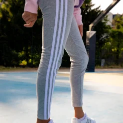 ADIDAS Legging Voor Meisjes Katoen Grijs