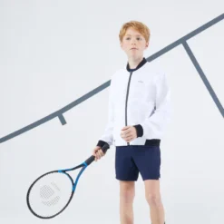 Artengo Licht Rekbaar Tennisjack Voor Jongens Ergols Wit -Mode Geest Verkoop licht rekbaar tennisjack voor jongens ergols wit 3