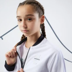 Artengo Licht Rekbaar Tennisjack Voor Jongens Ergols Wit -Mode Geest Verkoop licht rekbaar tennisjack voor jongens ergols wit 4