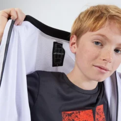 Artengo Licht Rekbaar Tennisjack Voor Jongens Ergols Wit -Mode Geest Verkoop licht rekbaar tennisjack voor jongens ergols wit 7