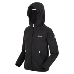 Regatta Maxwell Marl Soft Shell Jas Voor Kinderen/Kinderen (Zwart) -Mode Geest Verkoop maxwell marl soft shell jas voor kinderenkinderen zwart 3