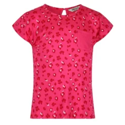 Regatta Meisjes Charabee Dierenprint Lichtgewicht TShirt (Hertogin Roze)