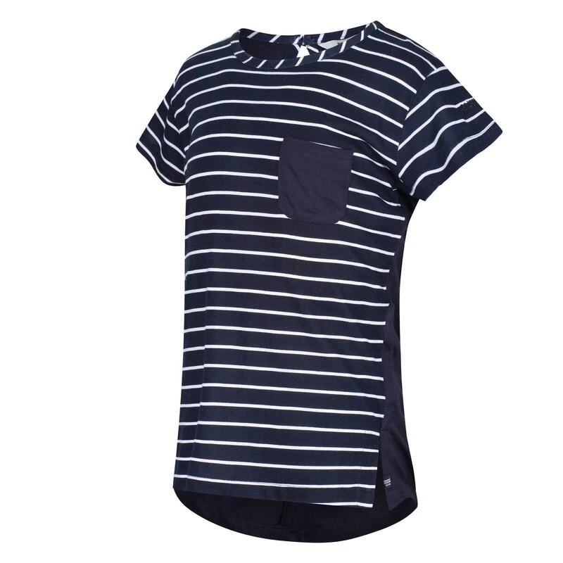 Regatta Meisjes Charabee Stripe Lichtgewicht Tshirt (Marine / Wit) 3 Regatta Meisjes Charabee Stripe Lichtgewicht Tshirt (Marine / Wit) - Afbeelding 3