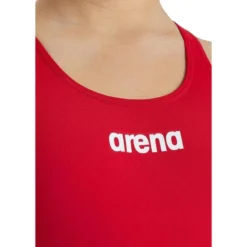 Arena Meisjes Solid Swim Pro Badpak - Rood / Wit -Mode Geest Verkoop meisjes solid swim pro badpak rood wit 3