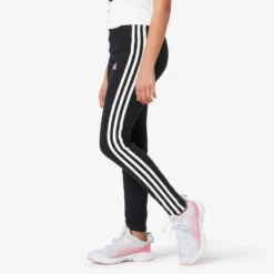 ADIDAS Meisjeslegging 3 Strepen Zwart