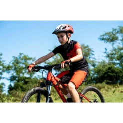 Rockrider Mountainbikeshort Voor Kinderen 500 -Mode Geest Verkoop mountainbikeshort voor kinderen 500 zwartrood 10