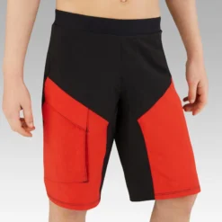 Rockrider Mountainbikeshort Voor Kinderen 500 -Mode Geest Verkoop mountainbikeshort voor kinderen 500 zwartrood 2