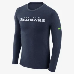 Nike LS Marled Wordmark Tee XXL Seahawks